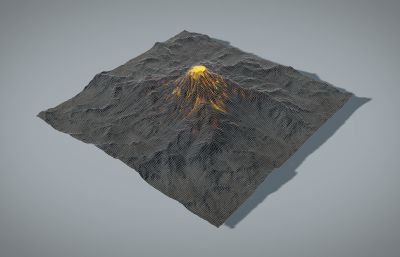 火山 ,山脉,山体,雪山场景【8K】(网盘下载)