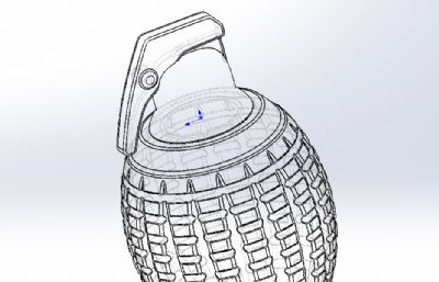 手雷道具stp模型