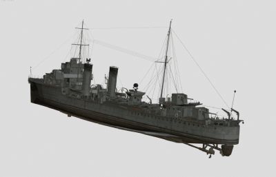 大不列颠：Acasta阿卡司塔号驱逐舰3D模型