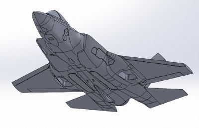 F35 Fighter 35战斗机solidworks图纸模型,无装配零件
