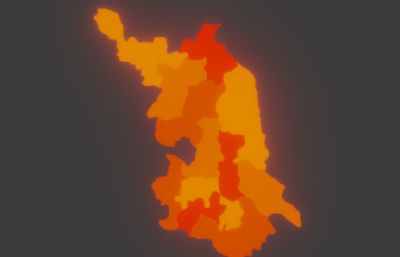 江苏省地图模型