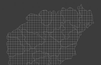 海南省地图blender模型