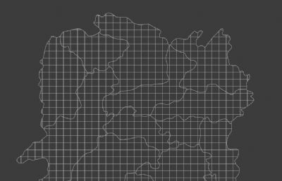 湖南省地图blender模型