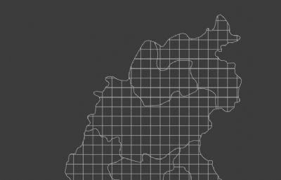 山西省地图blender模型
