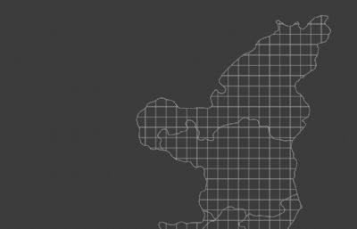 陕西省地图blender模型,附FBX,OBJ格式