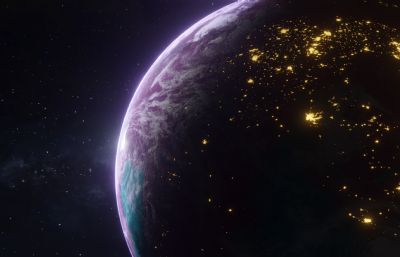 紫色类人族行星,星体【4K】