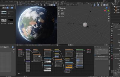 类地球行星,系外行星blender模型(网盘下载)