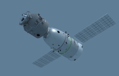 神舟载人飞船(带太阳板展开动画+推进剂动画)和运载火箭