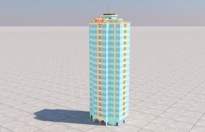 鑫红大厦C4D模型+FBX素模