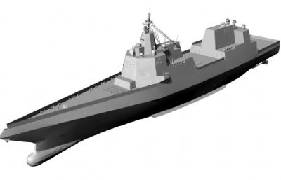 美国海军ddgx驱逐舰STL模型