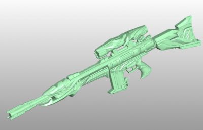 暗杀星-英雄级别连射狙击枪外观道具STL模型,可打印
