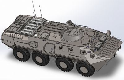 BTR-80作战部队输送车,步战车solidworks数模图纸