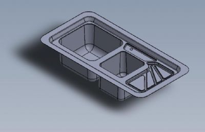 厨房橱柜+灶台3D图纸模型,Solidworks设计