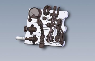 蒸汽朋克风格密码箱3D模型,Solidworks设计数模图纸