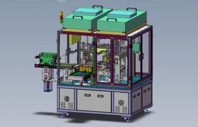 自动矫正叠料装盒机Solidworks设计图纸