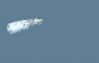 问天号实验舱(带抛物面天线升起和太阳板展开动画)+长征5B火箭3D模型,MAX,FBX格式