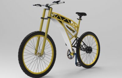 乌克兰电驴,电动自行车3D图纸,STP格式