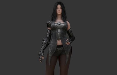 Sorceress女术士,女巫3D模型,max,fbx,blend多种文件
