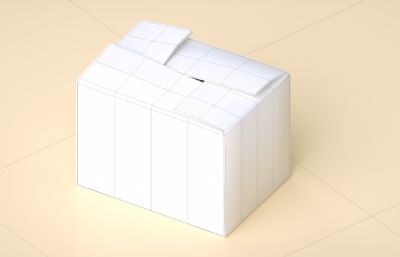 陈旧纸箱子C4D模型
