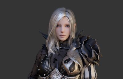 黑暗骑士,女骑士3D模型,BLEND,MAX,FBX多种文件