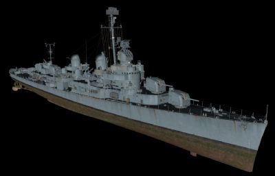 美军二战-弗莱彻级驱逐舰OBJ模型