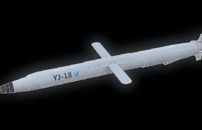 鹰击-18反舰导弹3D模型,OBJ格式