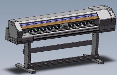 1.6米数码印花机,彩印机Solidworks图纸模型
