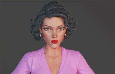国外辣妈女人3D模型