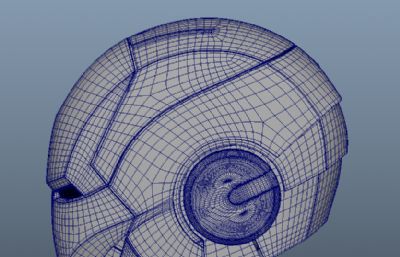 ironman钢铁侠头盔,机器人maya模型