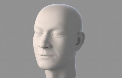 男性头部,中年男人头部maya模型