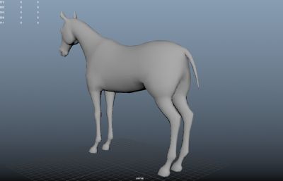 骏马,千里马,马匹zbrush,maya模型