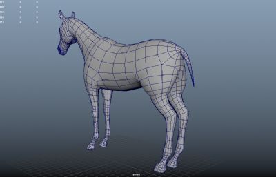 骏马,千里马,马匹zbrush,maya模型