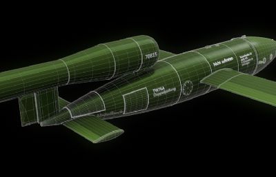 巡航导弹鼻祖-V1导弹(德)OBJ模型