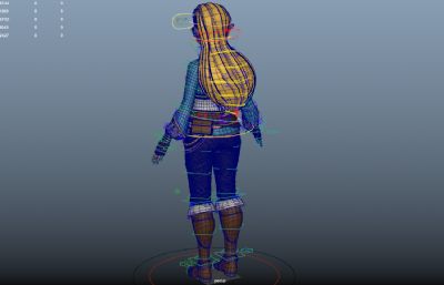 Zelda塞尔达女精灵,塞尔达传说maya模型,有绑定