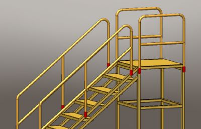 移动式工业梯子模型
