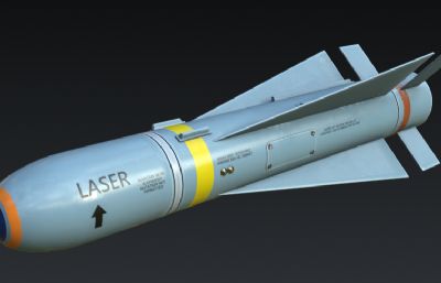 AGM-65 Maverick“小牛”空对地导弹(美)3D模型,OBJ格式