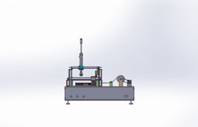 半自动产品贴膜机3D数模图纸