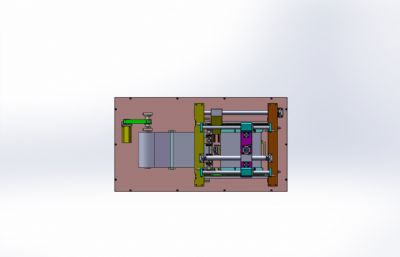 半自动产品贴膜机3D数模图纸