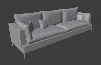现代意式极简沙发blender模型