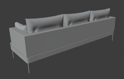 现代意式极简沙发blender模型