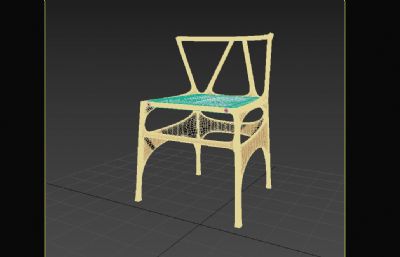 创意造型原木餐椅,椅子3D模型