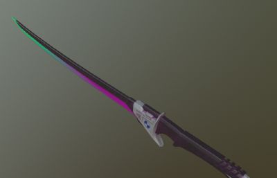 PBR次世代战士刀,动漫武士刀3D模型,已塌陷