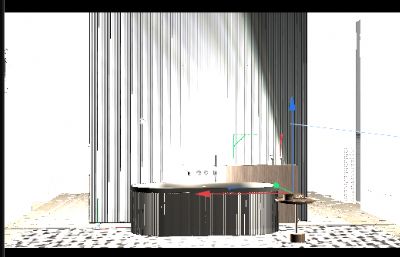 轻奢极简风浴缸渲染工程C4D模型(网盘下载)
