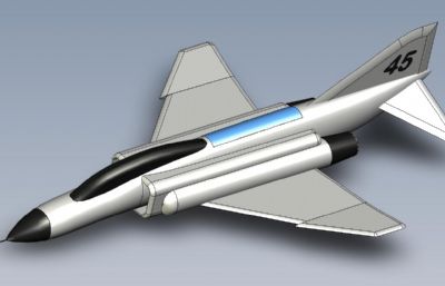 美国F-4战斗机简易模型3D图纸