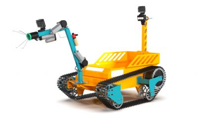 水下履带机器人车,水下无人机3D数模