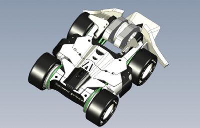 微型四驱车玩具战车3D数模