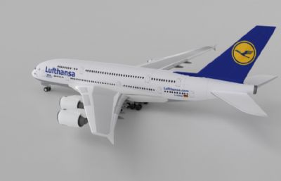 汉莎航空民航客机3D模型