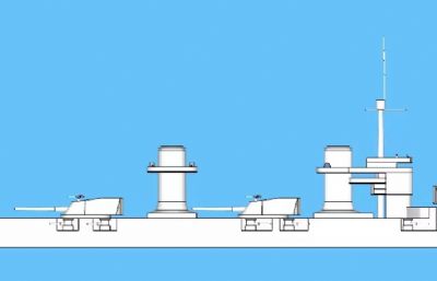 伊兹梅尔级战列巡洋舰OBJ模型