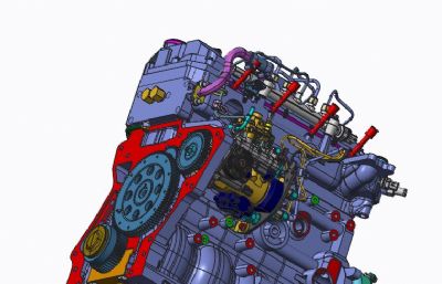 内燃机发动机3D数模(网盘下载)
