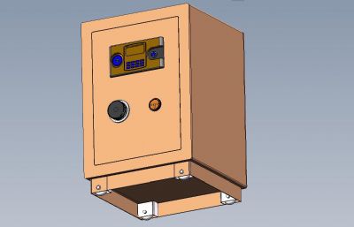 机械锁+密码双层防护保险柜3D数模